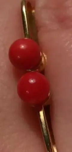 赤珊瑚　イヤリング