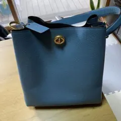 coach ブルーショルダーバッグ