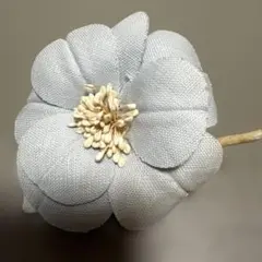 ライトブルー布製 ブローチ
