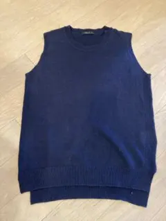 ニットベスト ネイビー