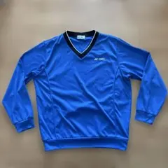 YONEX 青 Vネック 長袖ジャージ