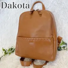 【美品】ダコタ Dakota リュック ブラウン キャメル レザー 本革 山羊革のサムネイル