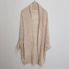 カーディガン　シネマクラブ　ゆったり　薄手　ベージュ　羽織り　秋冬