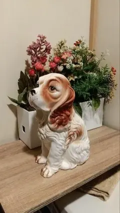 陶器製 犬の置物 メルカリ市のサムネイル