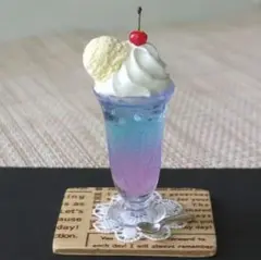 夜空クリームソーダプレート(ミニチュア)
