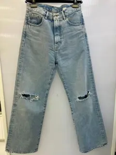 ブラックバイマウジー ダメージストレートデニム 24