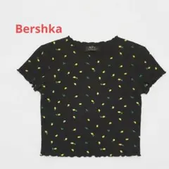 Bershka ベルシュカ リブ クロップド丈 メロウ 半袖Tシャツ レモン柄Mのサムネイル