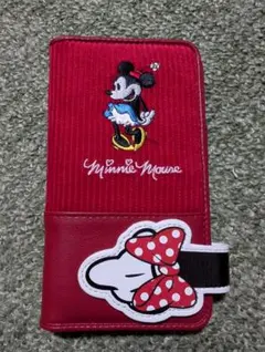 【未使用】スマホケース　ディズニー　ミニー　赤色