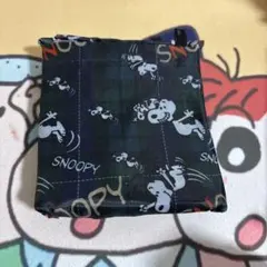 スヌーピー エコバッグ グリーンチェック