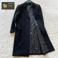 専用　カシミヤ100% 日本製 野海製 深喜毛織カシミヤ ダークネイビー コート 専用 カシミヤ100% 日本製 野海製 深喜毛織カシミヤ ダーク