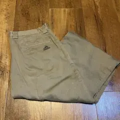 00s adidas brown 2tuck チノパンスラックスストリートw32