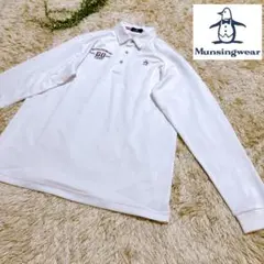 【未使用品】マンシングウェア　ゴルフ　メンズ　L 総柄　ホワイト　ゴルフウェア
