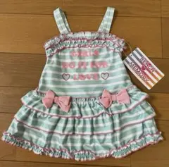 【新品】　BEACH MEMORY リボン付キッズ水着　110㎝