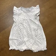 【美品】バースデイ　半袖ロンパース　50〜60cm