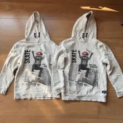 George スケートボードプリント パーカー　110 120 2枚