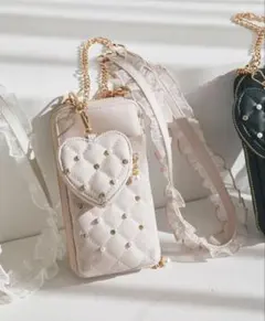 tocco closet フリルスマホショルダー ピンク ハート パールのサムネイル