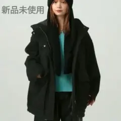 【新品未使用】BAYFLOW ウーリーキルティングフーディー　BLACK