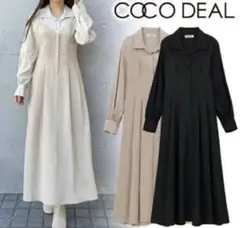 COCO DEAL ベージュ シャツワンピース 長袖