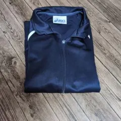 asics 黒 ジップアップジャケット