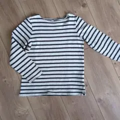 無印　ボーダーカットソー 130