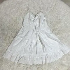 ヒューマン　フォーラム✨ホワイト レース キャミワンピース✨Fサイズ