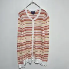 m*a様 PENDLETON コットンレーヨン サマーニットカーディガン ボーダのサムネイル