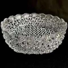 ★新品未使用★HOYAクリスタルガラス カットボウル 直径約22cm