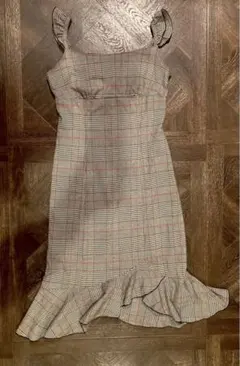 ブラウニービー　マーメイド　ワンピース　チェック　サイズ３８　美品　フリル