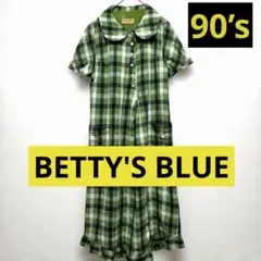 レア！90’s ヴィンテージ　BETTY'S BLUE 丸襟チェックワンピースのサムネイル