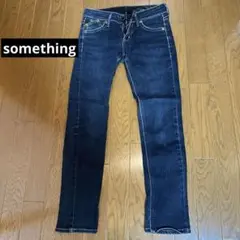 SOMETHING 濃紺 スキニーデニム ジーパン　パンツ　サムシング