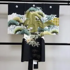 ■E5770■正絹■七五三　男の子　長襦袢付　着物■丈100　裄46