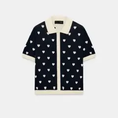 ZARA ハートジャカードショートスリーブカーディガンのサムネイル
