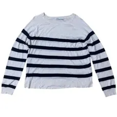 ZARA ボーダー 長袖 ニット L