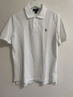 【美品】ポロラルフローレン ポロシャツ ホワイト ボーイズ レディース　L