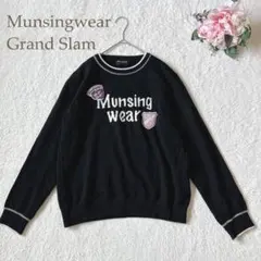 マンシングウェア　ニット セーター ウール100% クルーネック ゴルフ　L