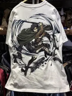 Attack on Titan 進撃の巨人 リヴァイ 刺繍Tシャツ Lサイズ