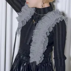 完売品✨️Manywayフリルリボンハーネス黒ボディベルトezickモード