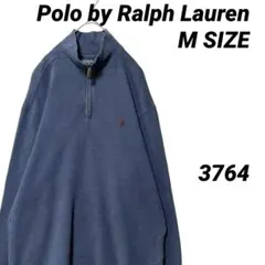 ポロバイラルフローレン ハーフジップ コットンニット ネイビー M