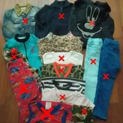 110cm　子ども服　男の子　まとめ売り　お揃い　おそろコーデ　ラッシュガード