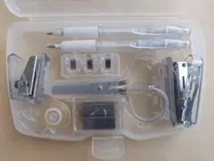 ステーショナリーキット 多目的デスクトップ文房具セット ミニ ケース入り 箱あり