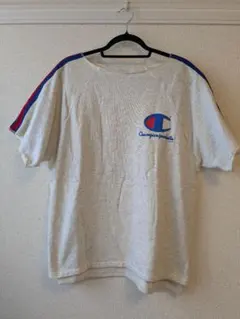 AS1107 未使用タグ付きChampion グレー Tシャツ カラーストライプ