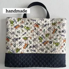 〔レッスンバッグ〕生成／恐竜柄／星／ハンドメイド