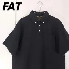 【古着】エフエーティー FAT ポロシャツ ブラック 袖ワンポイント ブラックのサムネイル