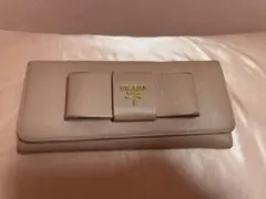 プラダ PRADA 長財布 財布 サフィアーノ フォッコ ピンク リボン