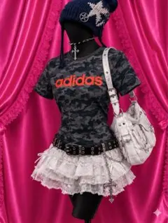 y2k✴︎adidas 3本線 ピチT ストリート 平成ギャル NANA 古着 - メルカリ