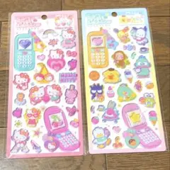 【2点】 平成ハッピーフォンシール ハローキティ　サンリオ　ポムポムプリン