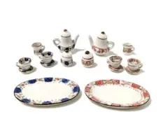 ミニチュアティーセット 陶器 花柄