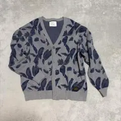 BAYFLOW 葉柄デザイン カーディガン