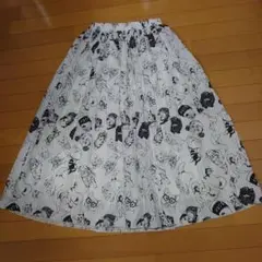 yukiemon 猫柄 マンチカン フレアロングスカート - メルカリ