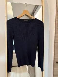 [Perfect Suit FActory] ネイビー クルーネックセーター